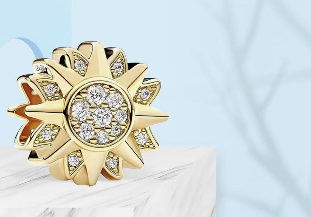 Charme étoile plaqué or