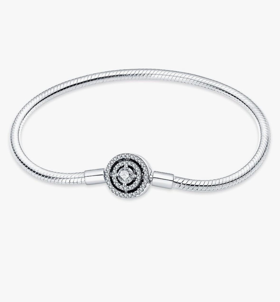 Bracelets acier inoxydable fermoir rond orné de petit diamant