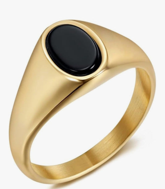 Chevalière plaqué or