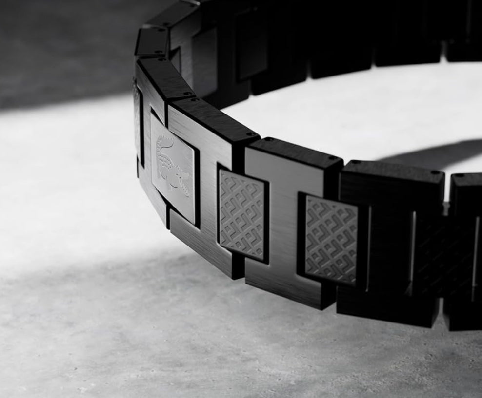 Bracelet Lacoste acier inoxydable noir