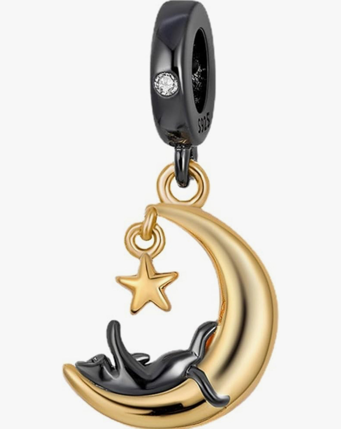 Charme petit chat plaqué or